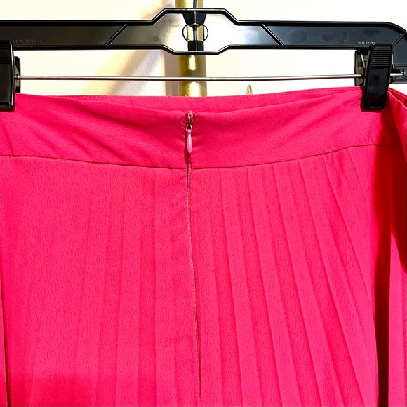 River Island Bright Pink Pleated Midi Skirt - Picture 2 of 4